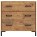vidaXL Kommode 75x35x70 cm gjenvunnet heltre furu