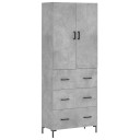  Highboard betonggrå 69,5x34x180 cm konstruert tre