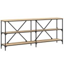  Salongbord sonoma eik 180x30x75 cm konstruert tre og jern