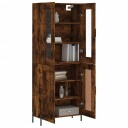vidaXL Highboard røkt eik 69,5x34x180 cm konstruert tre 8720845477721