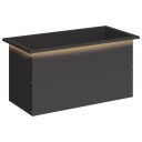 vidaXL Hageplantekasse med LED Svart 40 x 80 x 40 cm Stål