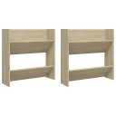 vidaXL Veggskoskap 2 stk sonoma eik 60x18x60 cm sponplater