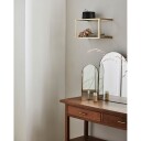 Nordal NERA hylle/sengbord i metall med glass 4146