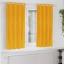  Gardiner med gardiner 2 pcs Sennepsgul 140 x 175 cm Fløyel