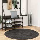vidaXL Flossteppe med lang luv moderne antrasitt Ø 160 cm