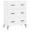 vidaXL Skjenk hvit 69,5x34x90 cm konstruert tre