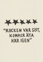 Cute Chef Five Star Review Plakat / 40x50