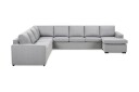 Crazy 7 seters Vendbar U formet XX Large Hjørnesofa med Divan i Stoff   Grå