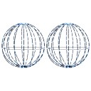 vidaXL Julefiniallys 2 stk. 384 LED-lys Blå Diameter 60 x 63 cm