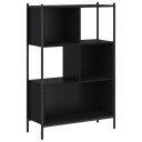  Bokhylle svart 72x28x109 cm konstruert tre 8721012339347