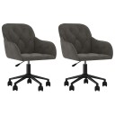 vidaXL Spisestuestol 2 stk. Fløyel 55 x 59,5 x 77 cm Mørkegrå