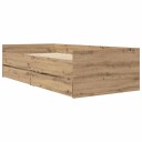  Sengestamme med skuff Artisan Eik 90 x 200 cm Massiv furu