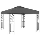 vidaXL Paviljong med LED-lysslynge 3x3 m antrasitt