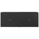 vidaXL Putekasse svart 198x55,5x80 cm polyrotting