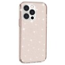 iPhone 15 Pro Stylish Glitter Series Hybrid-deksel Gull