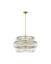 Killarney 32" Layered Drum Chandelier Brass