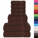 vidaXL 8 delers håndklesett FROGN brun 360 gsm