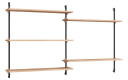 Moebe wall shelving ws.85.2.B Eik-svart