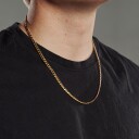 Captena Panzer Golden Chain Halskjede Rustfritt Stål DU10016 - Herre - Stainless Steel