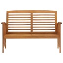 vidaXL Hagebenk 119 cm heltre akasie