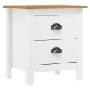 vidaXL Nattbord Hill Range 2 stk hvit 46x35x49,5 cm heltre furu