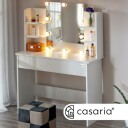 Deub Sminkebord Lucia med LED-belysning og krakk