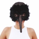 Ptit Clown Maske Ravnemed Fjær Deluxe One size 23374