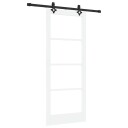 vidaXL Skyvedør med Monteringssett Hvit 83x202 cm Solid Furutre