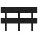 vidaXL Sengegavl svart 124x3x81 cm heltre furu