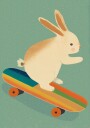 Skateboarding Bunny Plakat / 100x150cm