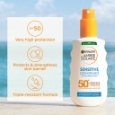 Garnier Ambre Solaire Sensitive Advanced Spray Solkrem SPF 50 for Kropp 150 ml