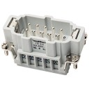 Multisocket Innsats B Hann 10P 16A 500V med skruklemme