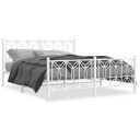  Sengeramme i metall med hode- og fotgavl hvit 150x200 cm 8721102644603