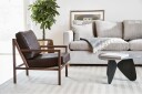 Jonas Ihreborn Seventy Five Wood Lenestol Valnøtt / Skinn