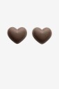 BOW19 Details   Øreringer Heart Stud   Svart