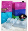 Room Copenhagen LEGO® Brick Boks Translucent 4 Knotter Glitter Violet