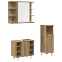  Baderomsmøbler 3 deler artisan eik konstruert tre 8721158714947