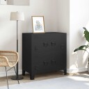 vidaXL Industriell oppbevaringskiste svart 75x40x80 cm stål