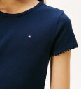 Tommy Hilfiger Essential Rib Top Ss Navy 44