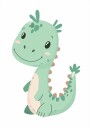Green Dinosaur Plakat Plakat / 21x30cm