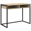 vidaXL Skrivebord med lagring Sonoma 100 x 50 x 75 cm Konstruert tre