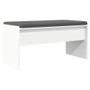 vidaXL Gangbenk med pute Hvit 80 x 38 x 46 cm