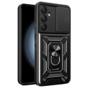 Samsung Galaxy A55 Hybrid-deksel med Roterende Ring med Kameraskjold Svart