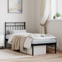 vidaXL Sengeramme i metall med hodegavl svart 80x200 cm 8721012209916