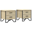  Nattbord 2 stk sonoma eik 40x40x50 cm konstruert tre 848507
