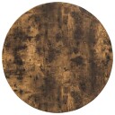 vidaXL Bordplate Ø 80 x 1,5 cm Rund Konstruert tre Røkt Eik