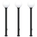 vidaXL Pullertlamper med stikkontakt 3 stk 120 cm svart IP44