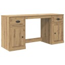 vidaXL Skrivebord med skap Artisan Eik Konstruert tre
