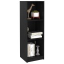vidaXL Bokhylle/romdeler 36x33x110 cm heltre furu svart