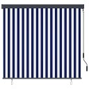 Utendørs Rullegardin Stripete Blå og hvite 180 x 250 cm stoff
